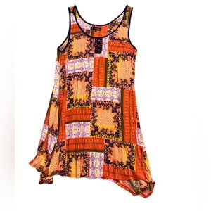 Bollydoll patchwork print sleeveless short nightgown